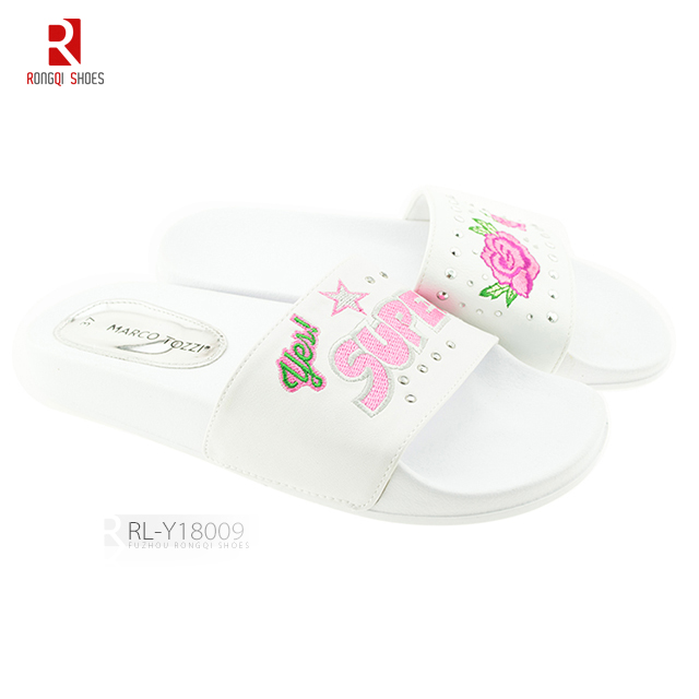 Embroidered summer shoes comfortable series outside wearing slider slippers