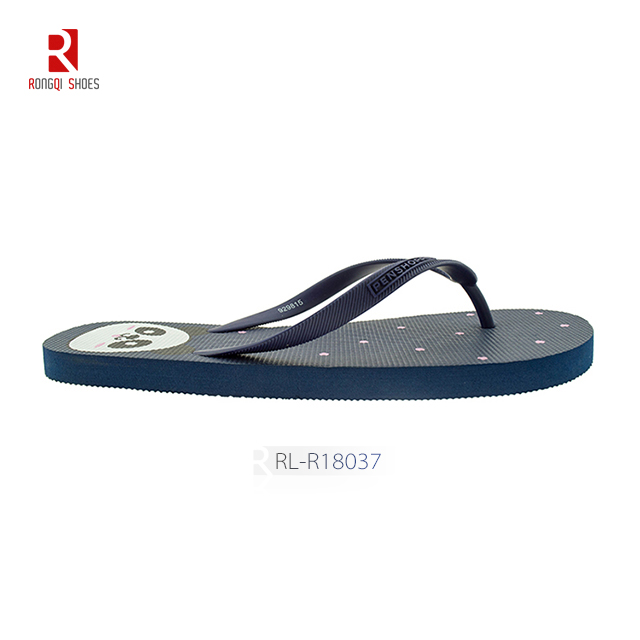 Normal printed black wholesale cheap pe flip flop