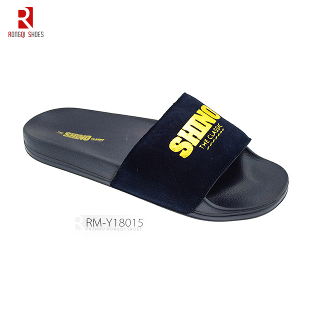 Outdoor suede slip-on outdoor men's EVA sole slide slippers