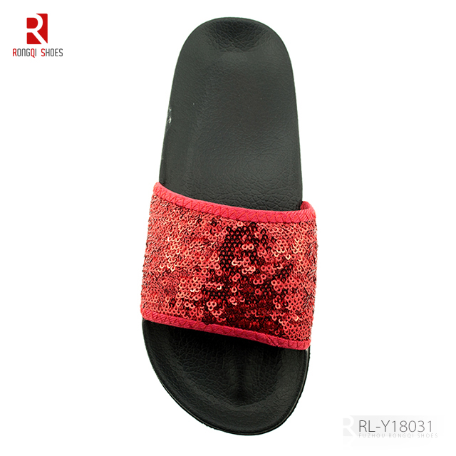 EVA outsole rubber upper slip-on slippers, ladies' slippers