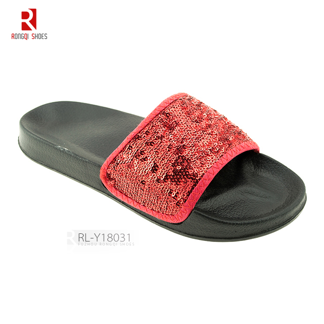 EVA outsole rubber upper slip-on slippers, ladies' slippers