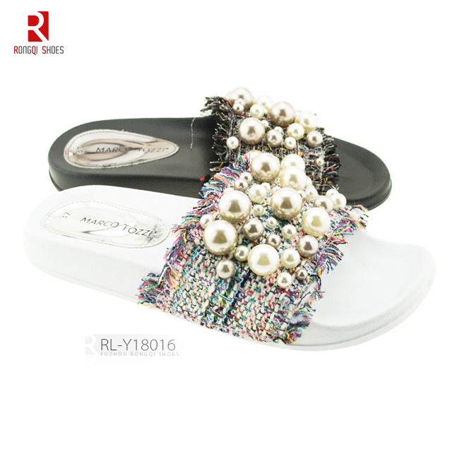 Diamond ornament ladies' PVC slide slippers