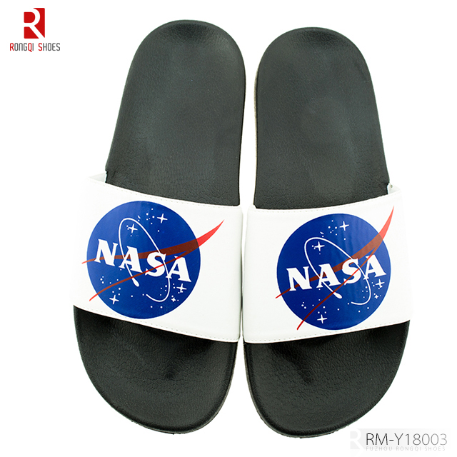 Latest custom logo slip-on men's PVC slide slippers
