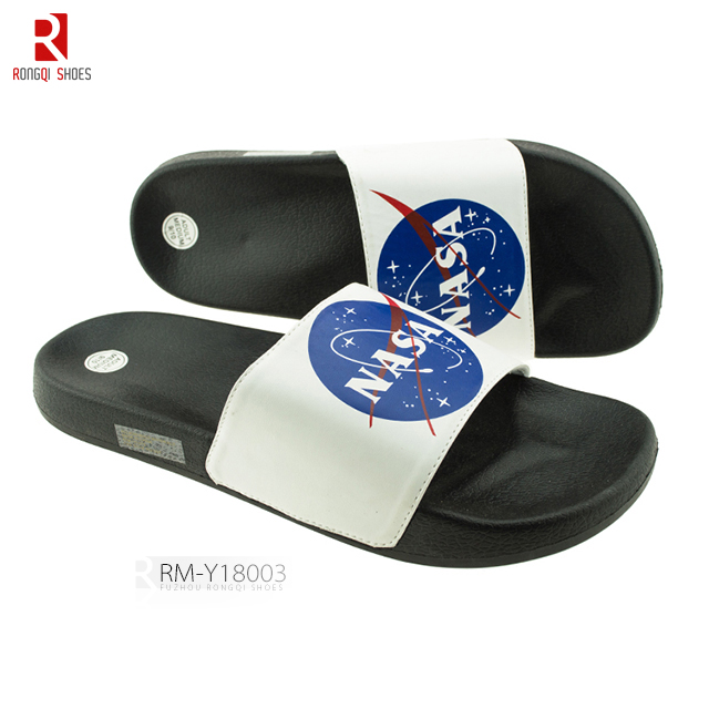 Latest custom logo slip-on men's PVC slide slippers