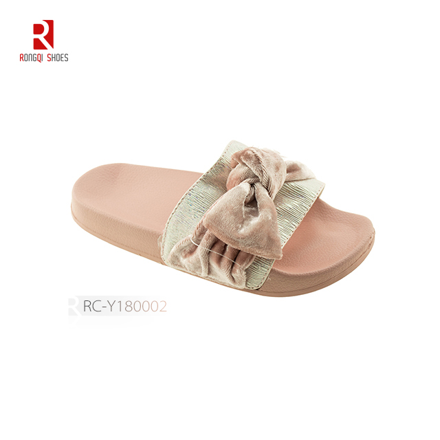 Pink bowknot children's slipper