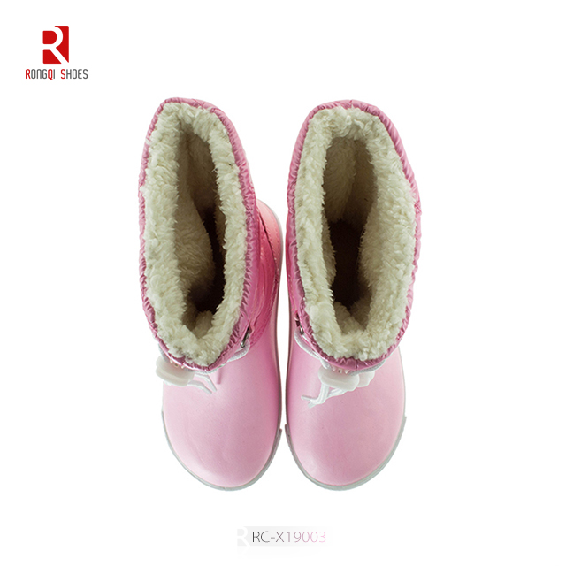Children Rubber Rain Boots Fashion Lace Waterproof Customized Kids Rubber Rain Shoes