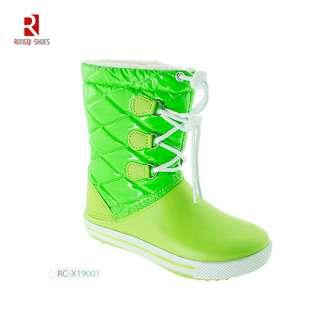 Children Rubber Rain Boots Fashion Lace Waterproof Customized Kids Rubber Rain Shoes