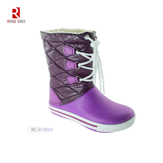 Children Rubber Rain Boots Fashion Lace Waterproof Customized Kids Rubber Rain Shoes