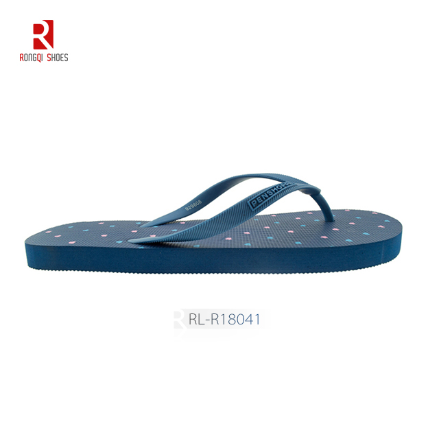 Cheap wholesale pattern customized beach PE flip flops for women