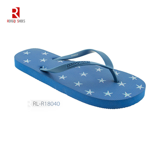 Cheap wholesale pattern customized beach PE flip flops for women