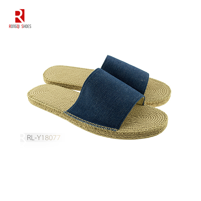 Cheap jute bottom wholesale china made women slippers