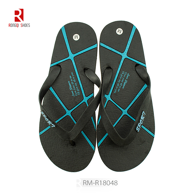 Wholesale customized outdoor beach EVA PE outsole flip flops for men