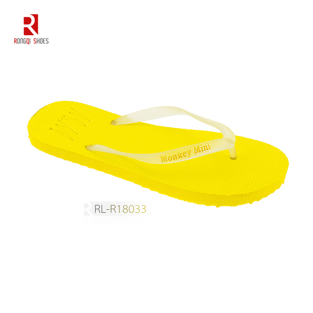 Cheap wholesale solid color unisex customized beach PE flip flops